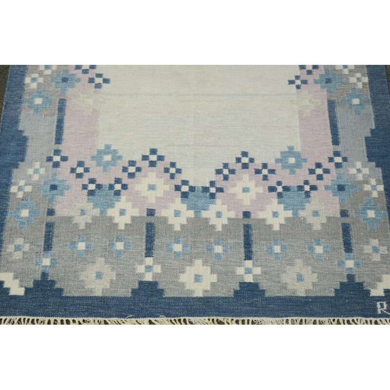 Tapis vintage Kelim Röllakan suédois