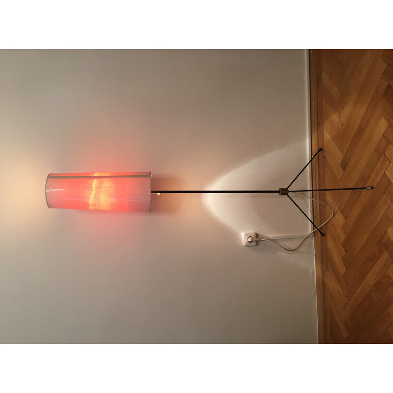 Vintage-Stehlampe weiß,1960