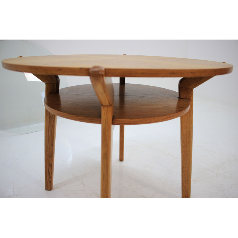 Vintage beech coffee table by Interier Praha, Czechoslovakia