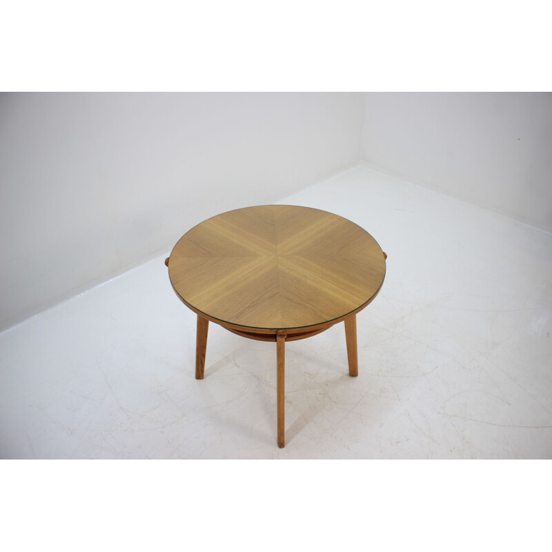 Vintage beech coffee table by Interier Praha, Czechoslovakia