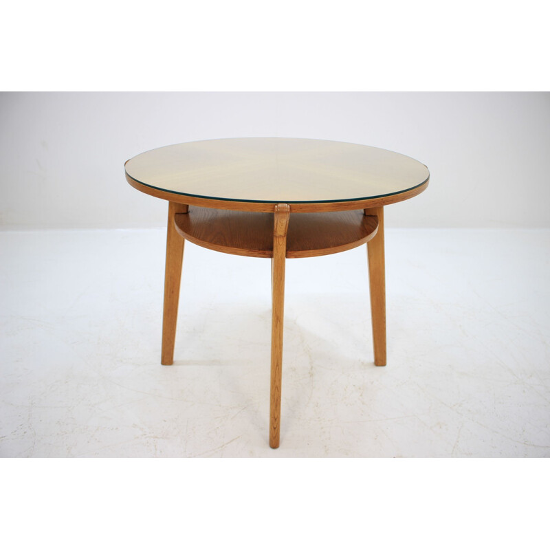 Vintage beech coffee table by Interier Praha, Czechoslovakia