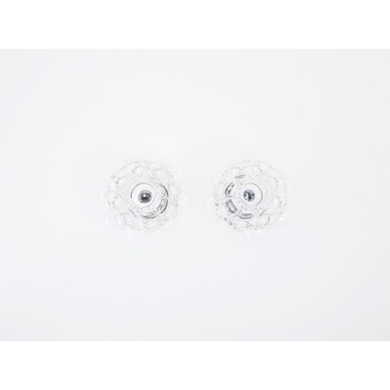 Pair of vintage wall lamps by Helena Tynell for Glashütte Limburg