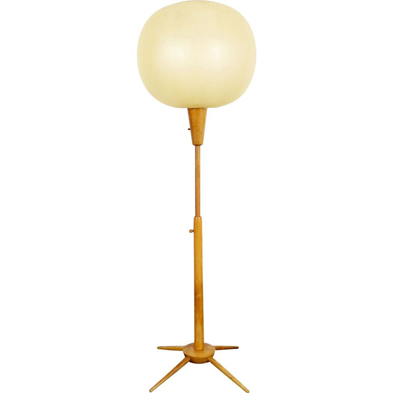 Lampadaire vintage en chêne par ULUV