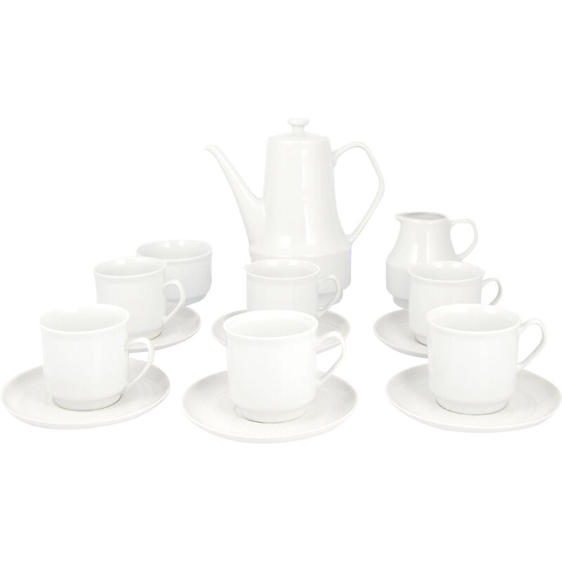 White coffee service in porcelain