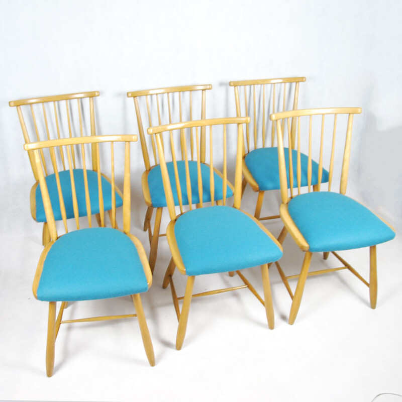 Suite de 6 chaises vintage Ercol