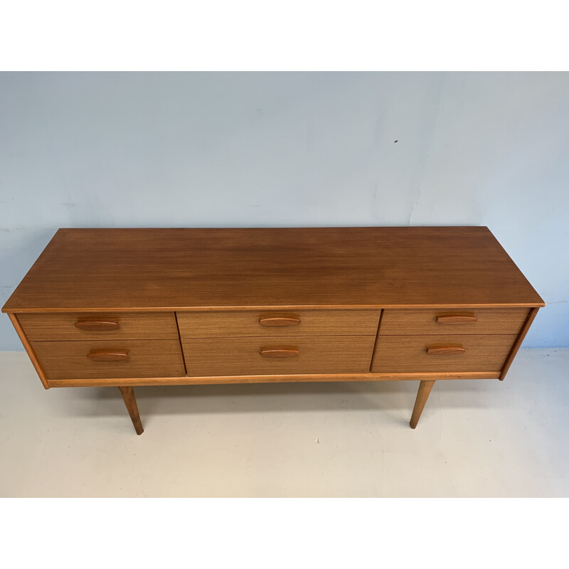 Vintage Austinsuite sideboard in teak 6 drawers