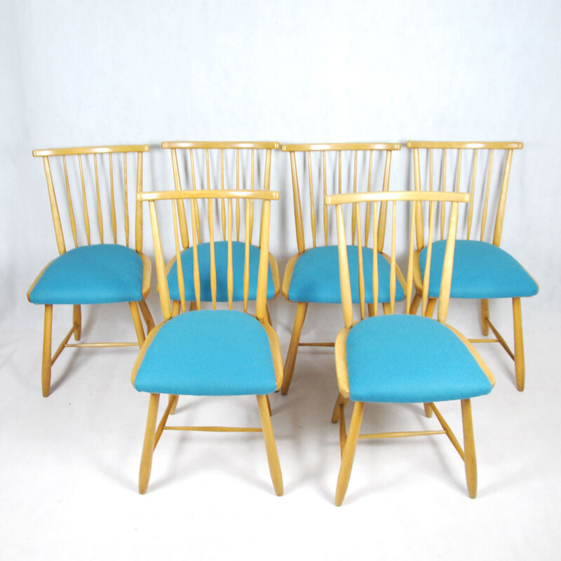 Suite de 6 chaises vintage Ercol