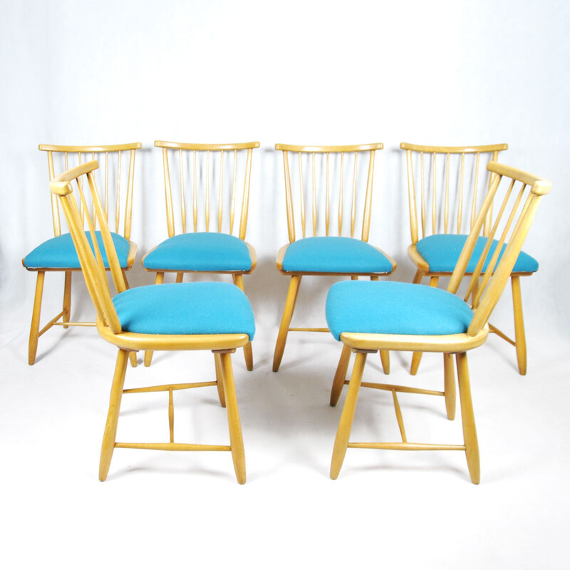 Set of 6 vintage chairs Ercol