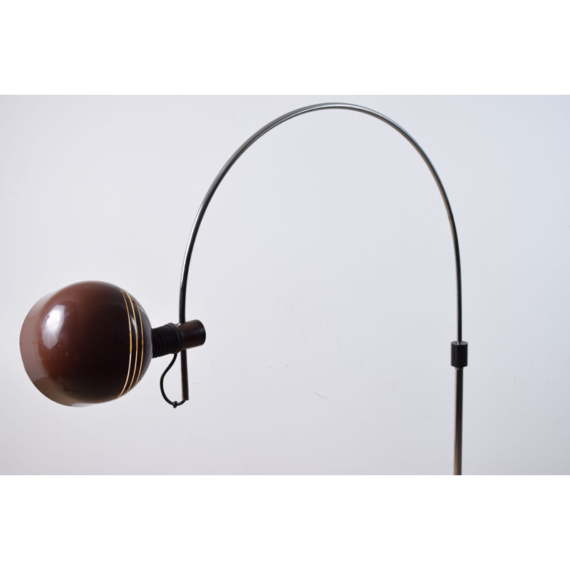 Vintage brown Arc floor lamp