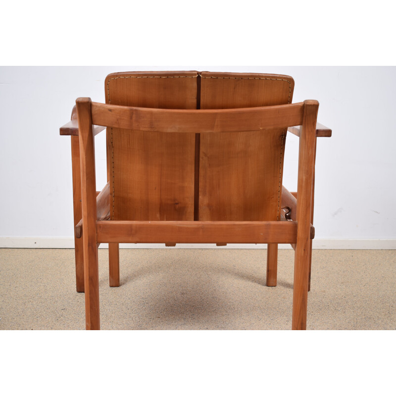 Vintage houten fauteuil van Stefan During, 1980