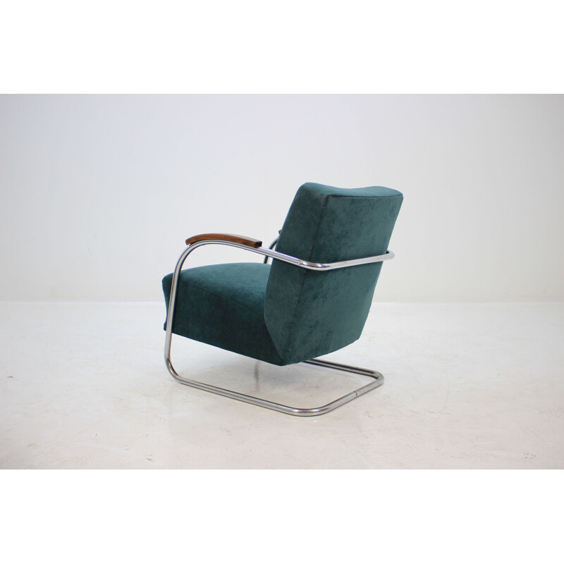 Vintage green armchair Bauhaus by Mücke Melder 1930