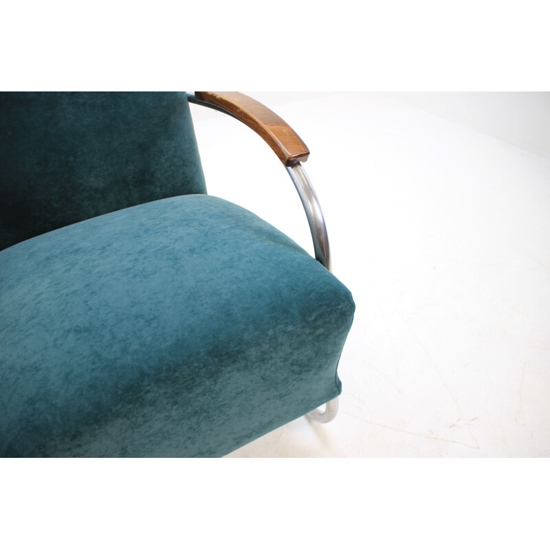 Vintage green armchair Bauhaus by Mücke Melder 1930