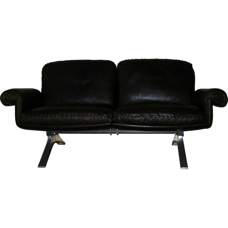 De Sede DS 31 Dark Brown Leather Sofa, 1970s