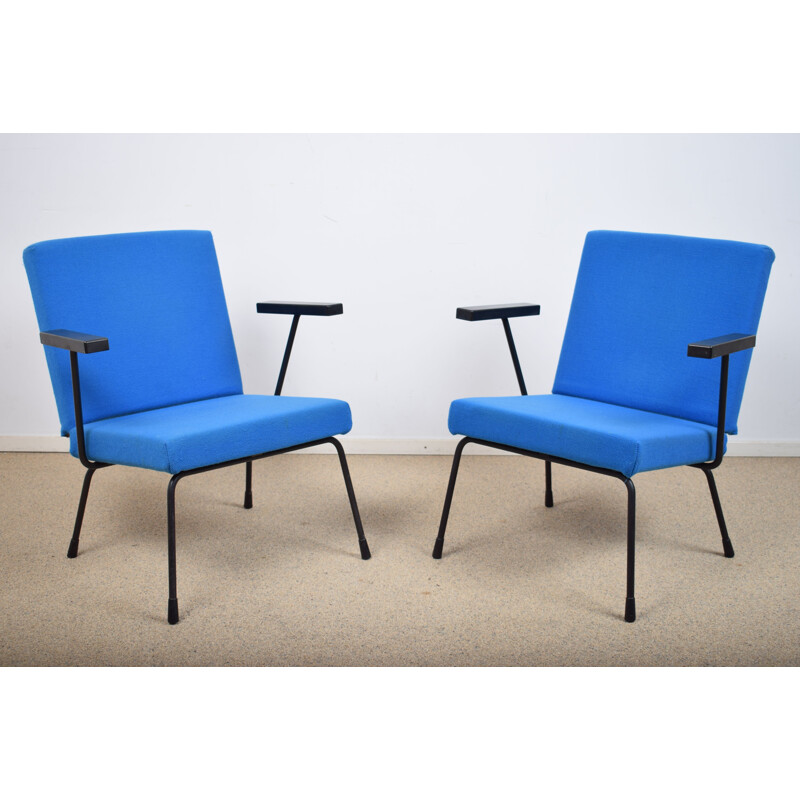 Set of 2 vintage armchair model 1401  by Wim Rietveld for Gipsen