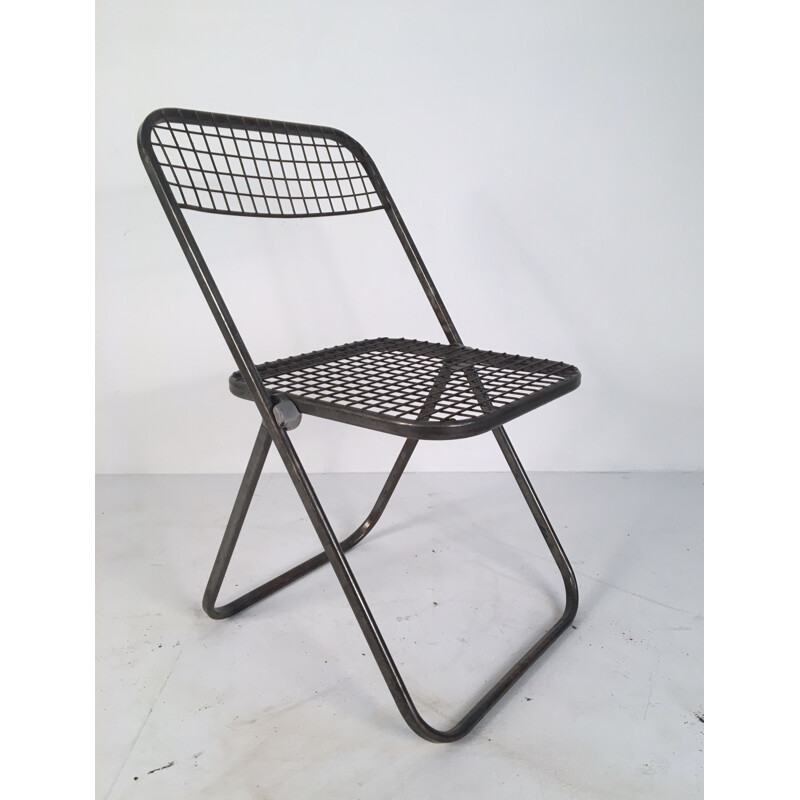Set of 6 vintage chairs in metal by Niels Gammelgaard1970