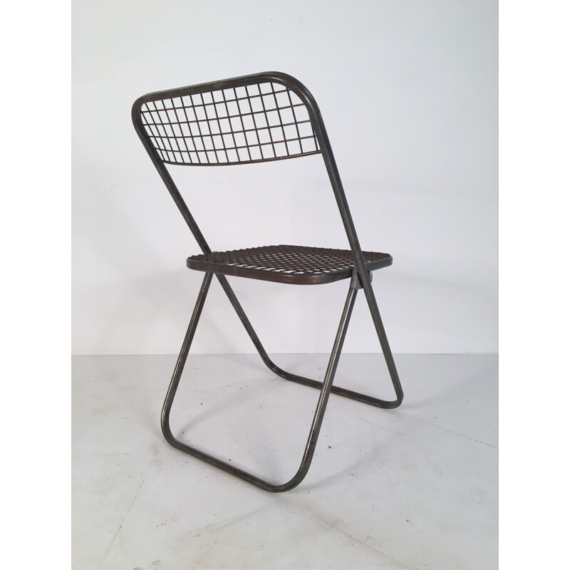 Set of 6 vintage chairs in metal by Niels Gammelgaard1970