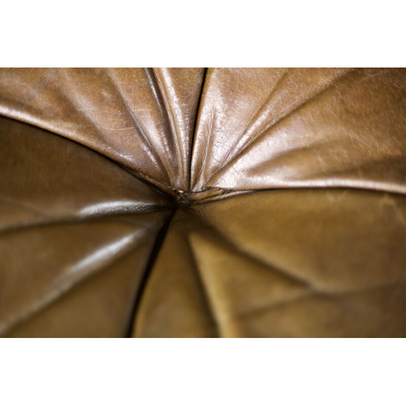 Vintage cognac leather sofa by Rolf Benz