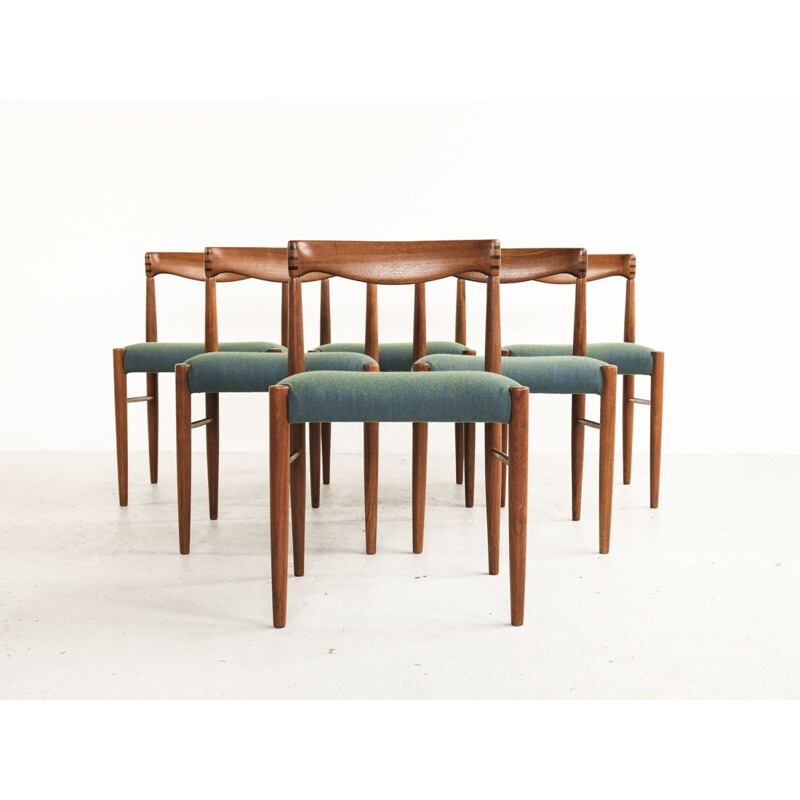 Set of 6 vintage chairs in teak by HW Klein for Bramin