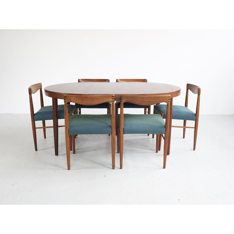 Suite de 6 chaises vintage en teck par HW Klein pour Bramin
