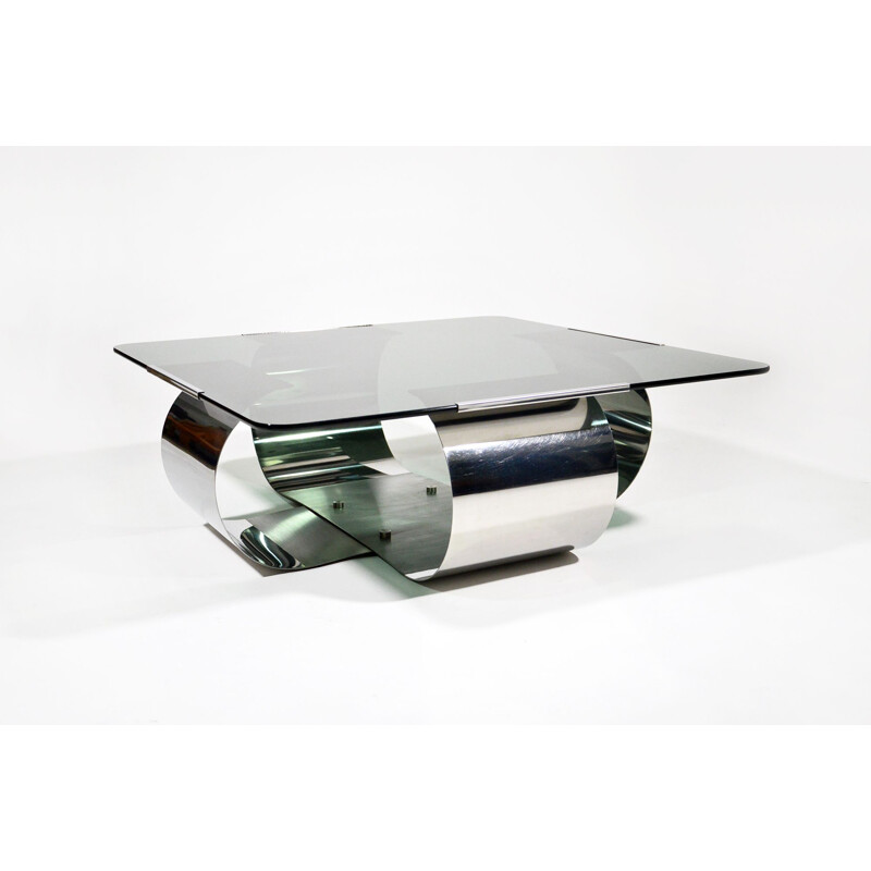Vintage space age coffee table by François Monnet for Kappa