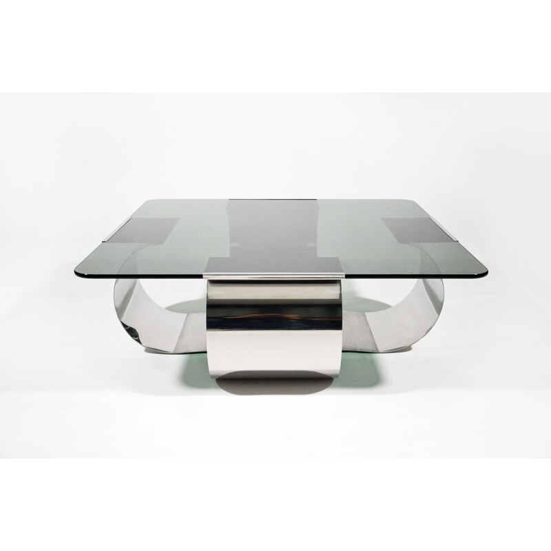 Vintage space age coffee table by François Monnet for Kappa