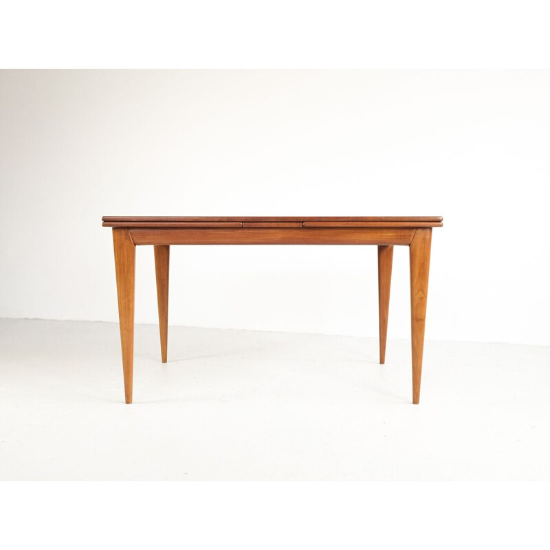 Vintage extendible dining table in teak by Møller