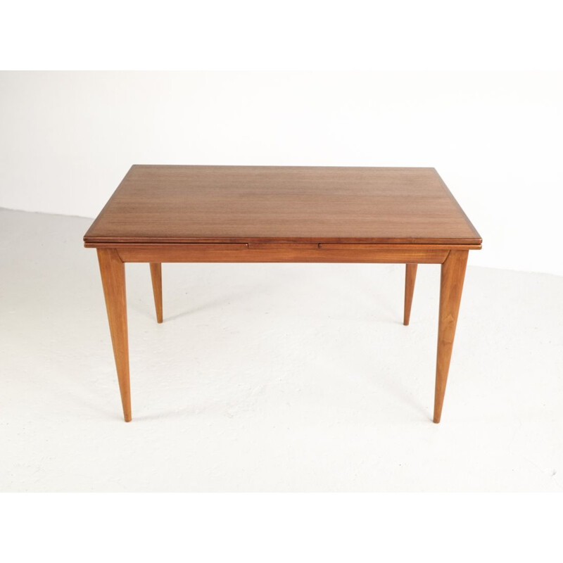 Vintage extendible dining table in teak by Møller