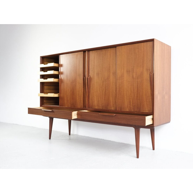 Vintage highboard model 13 in teak by Omann Jun