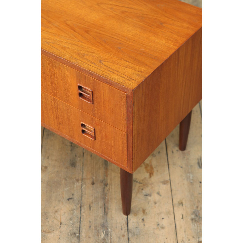 Vintage low danish chest of drawers in teak 1960