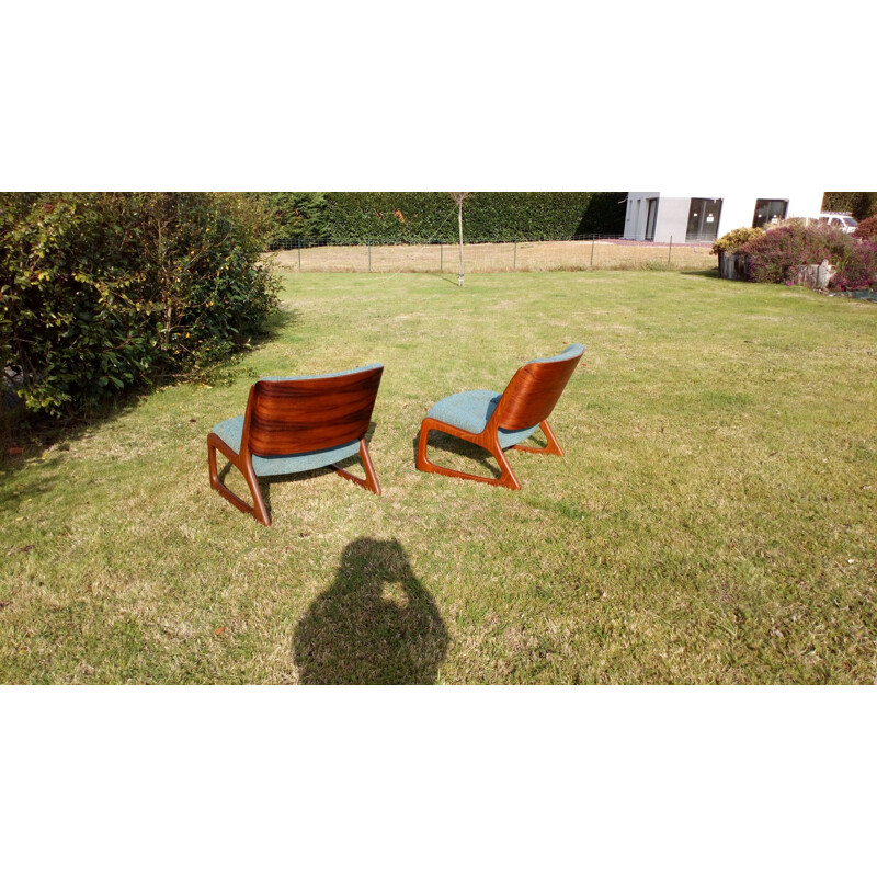 Set of 2 vintage armchairs by Baumann 1960