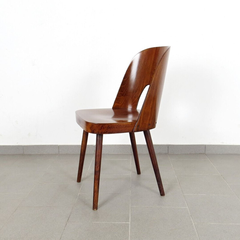 Vintage Czechoslovakian dining chair by Oswald Haertdl for Ton 1950