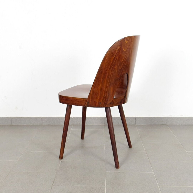 Vintage Czechoslovakian dining chair by Oswald Haertdl for Ton 1950