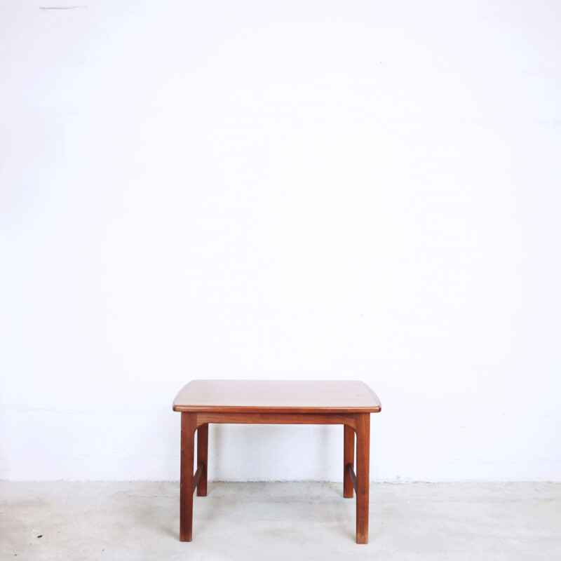 Vintage Scandinavian side table in beech and teak