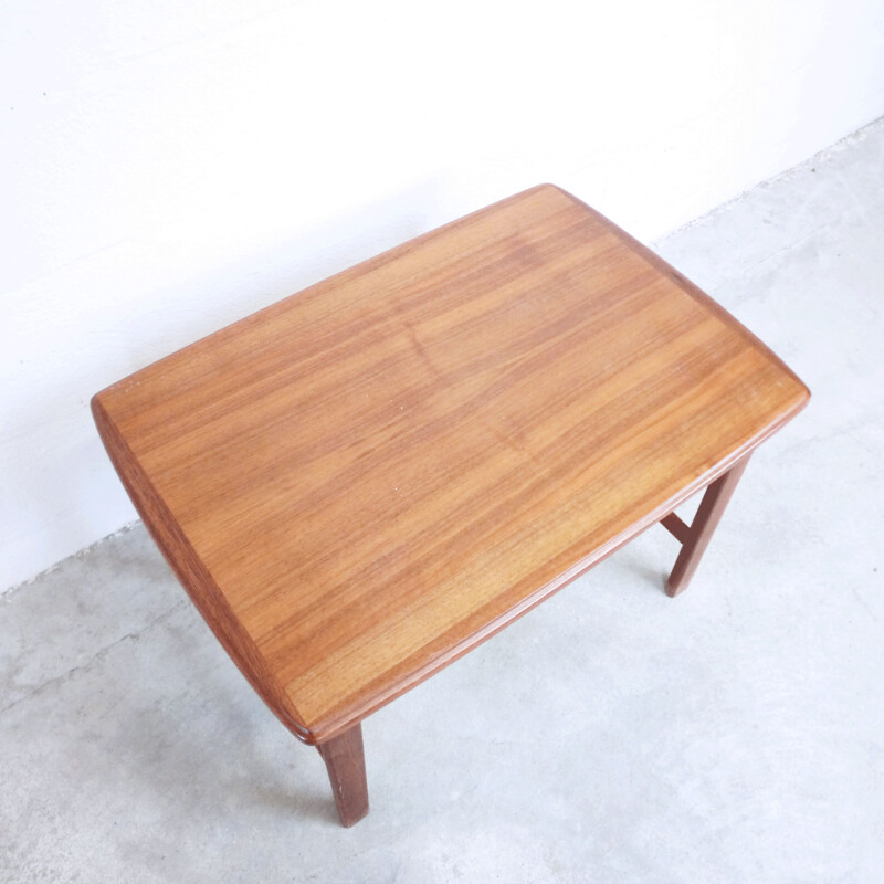 Vintage Scandinavian side table in beech and teak