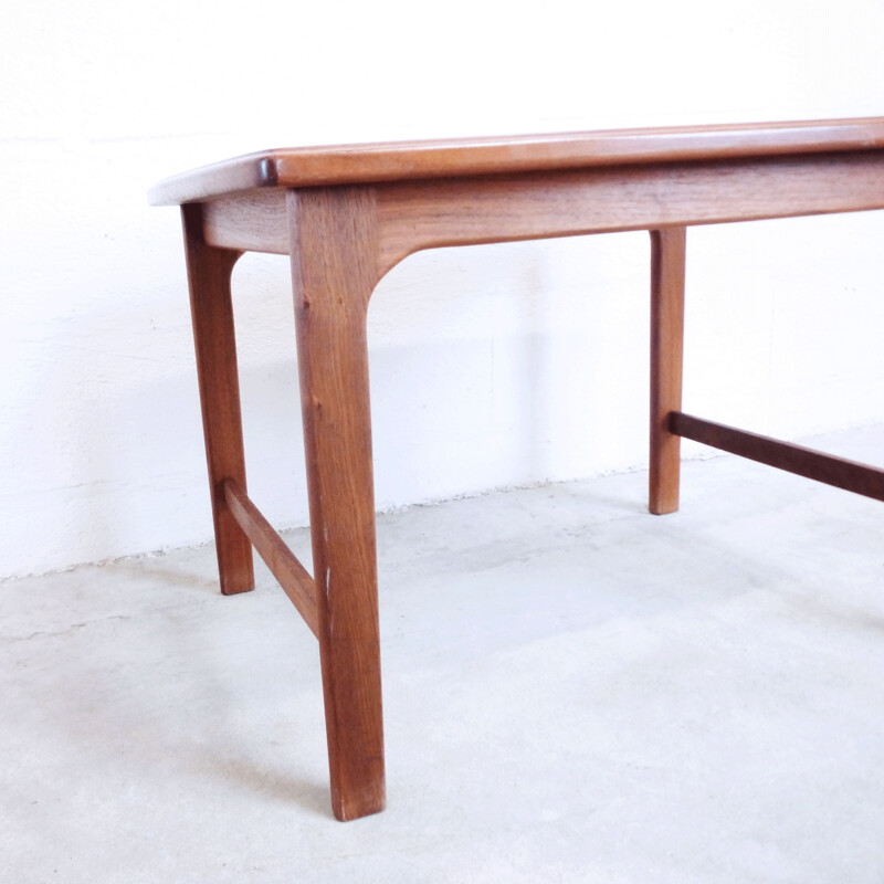 Vintage Scandinavian side table in beech and teak