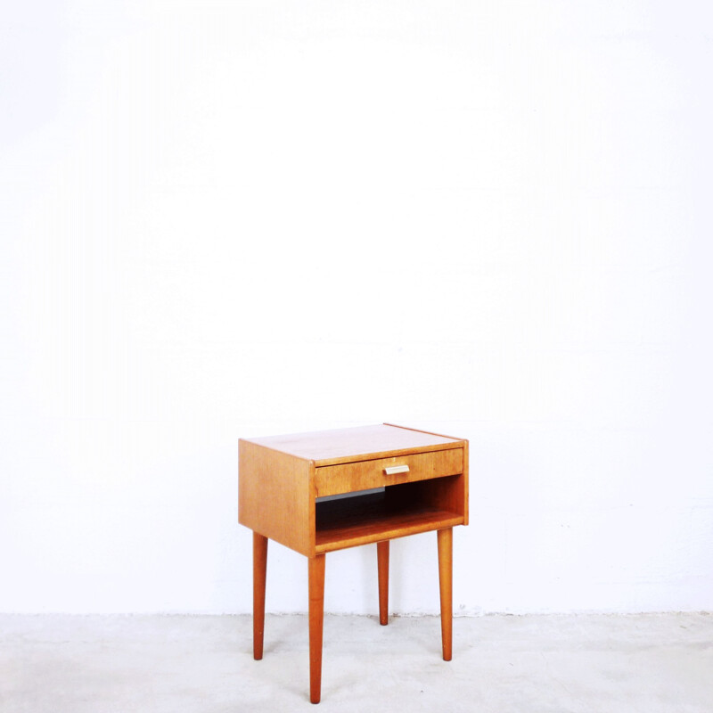 Vintage 1960's teak bedside table