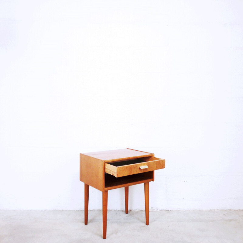 Vintage 1960's teak bedside table