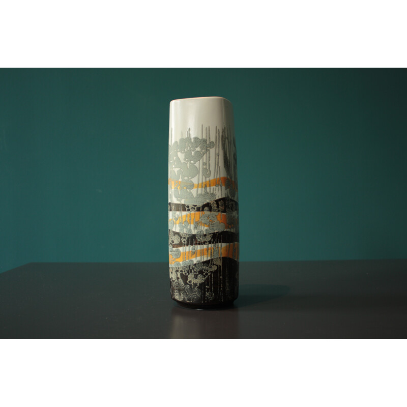 Ceramic multicolor vase, Ivan WEISS - 1960s