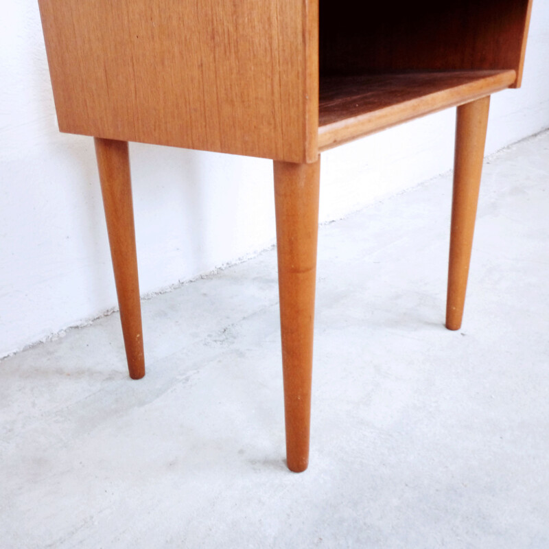 Vintage 1960's teak bedside table