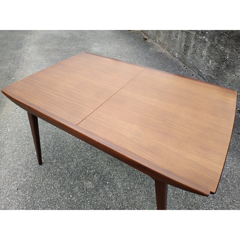 Table vintage scandinave extensible par Louis van Teeffelen