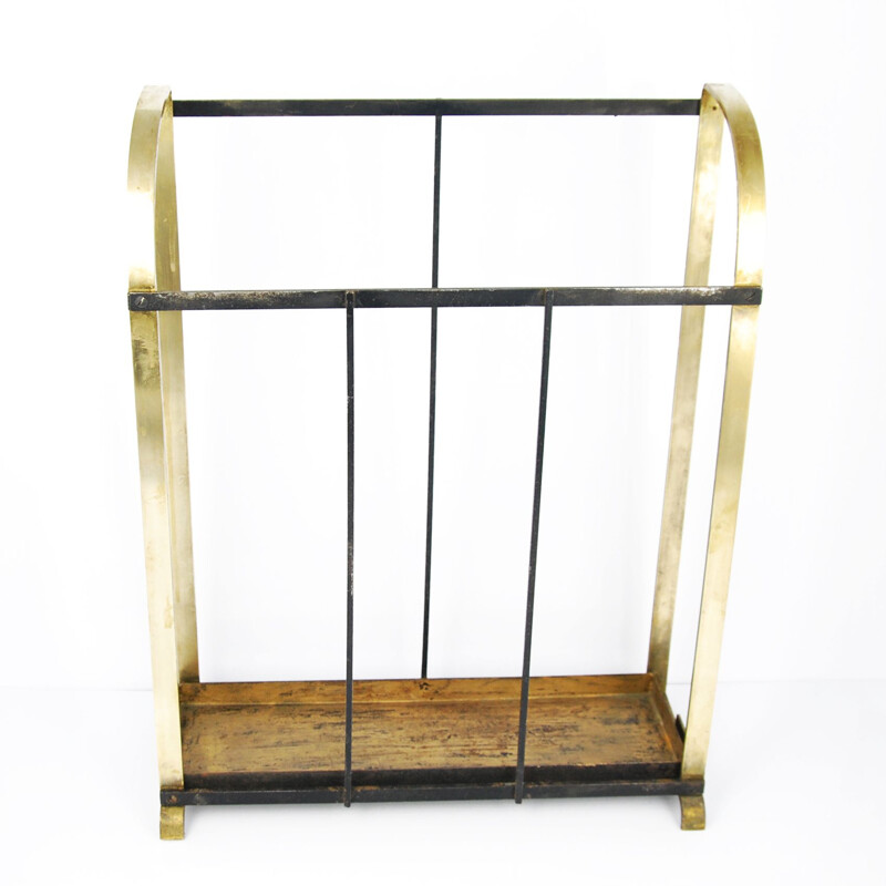 Vintage brass umbrella stand