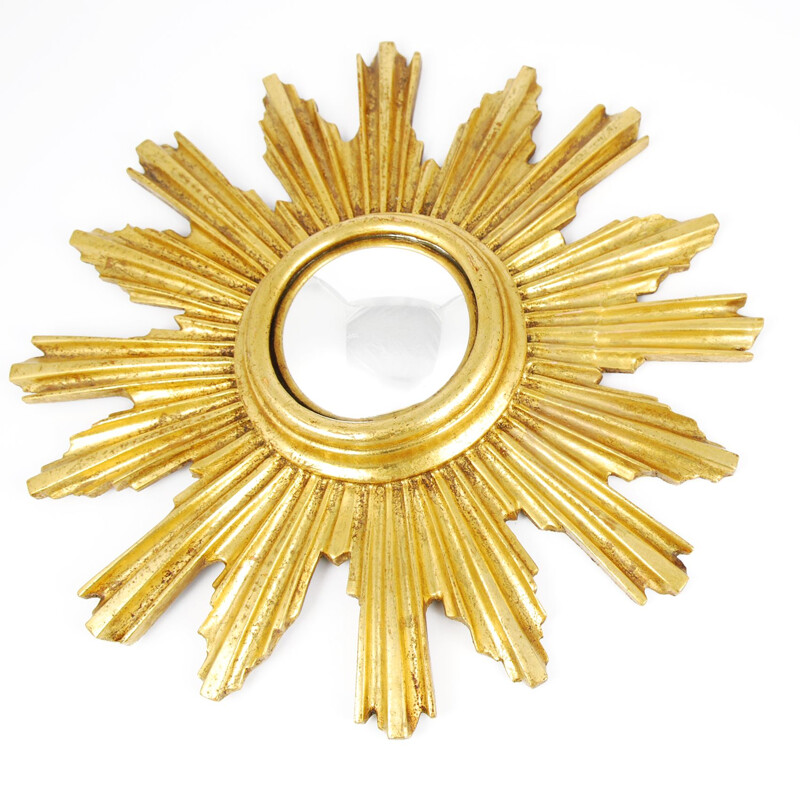 Vintage gilded sun mirror France 1970