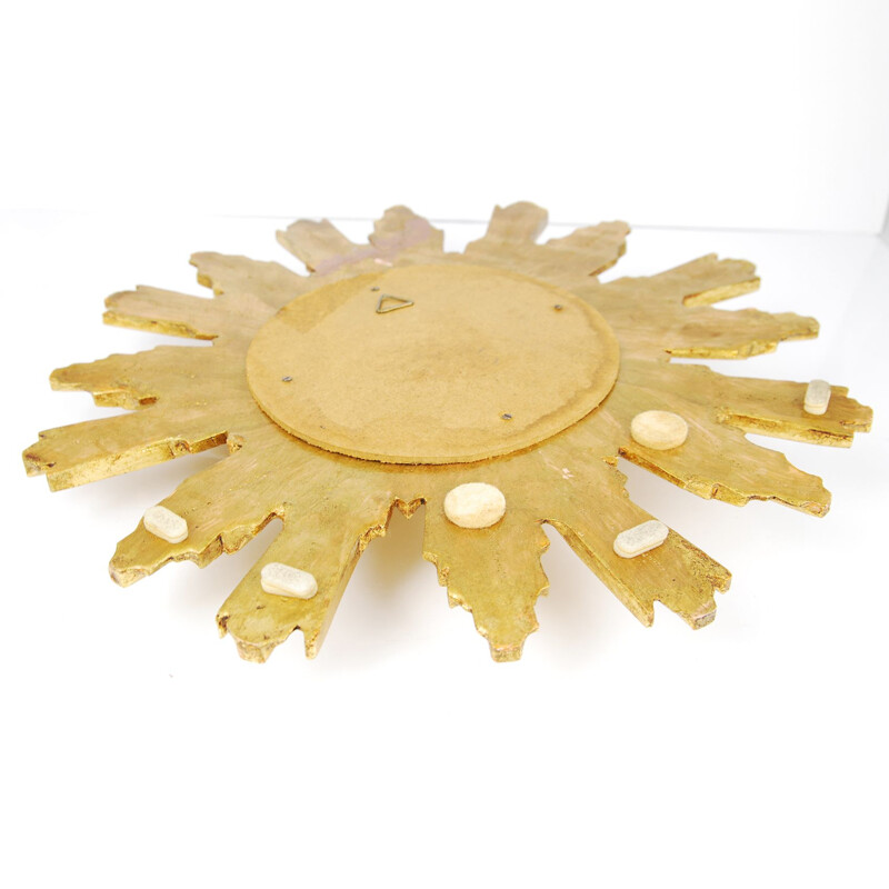 Vintage gilded sun mirror France 1970