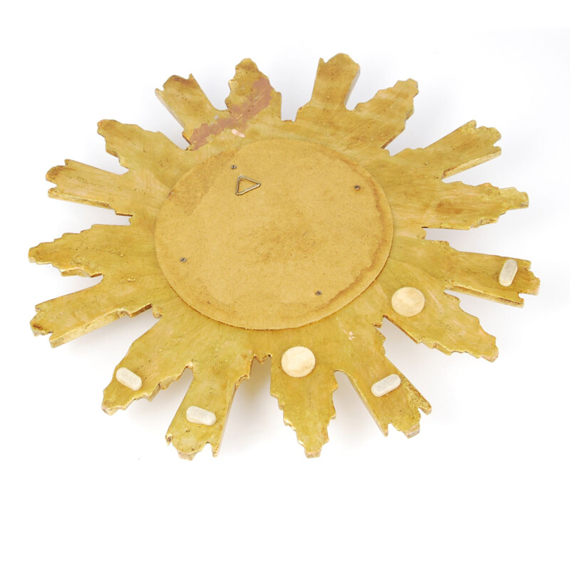 Vintage gilded sun mirror France 1970