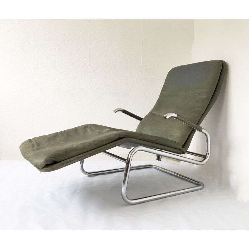 Cicero lounge chair in leather by Dux