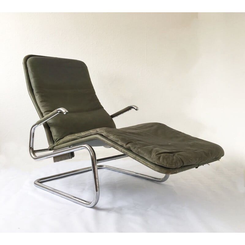 Cicero lounge chair in leather by Dux