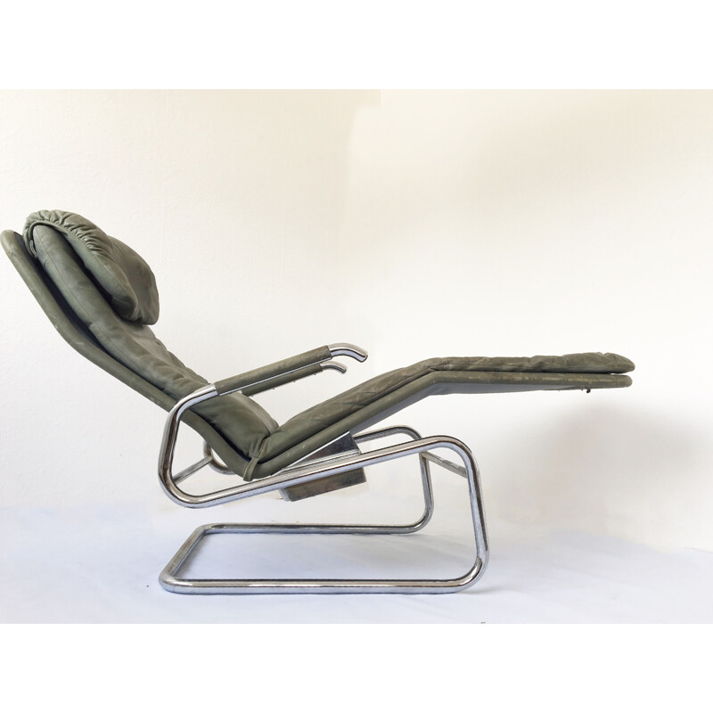 Cicero lounge chair in leather by Dux