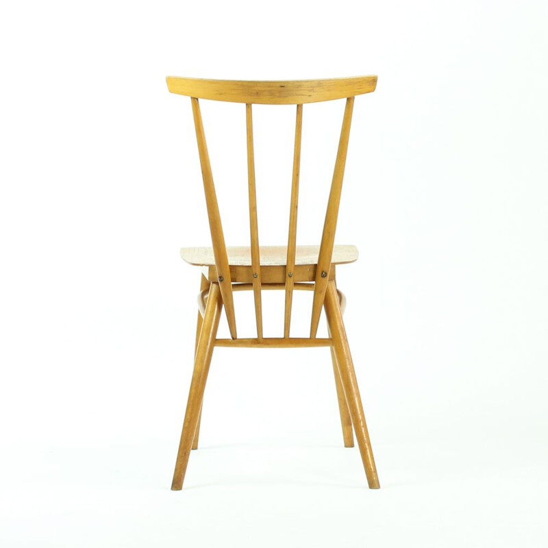 Vintage chair in blond wood by Ton