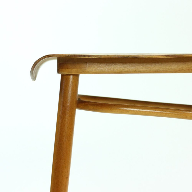 Vintage chair in blond wood by Ton