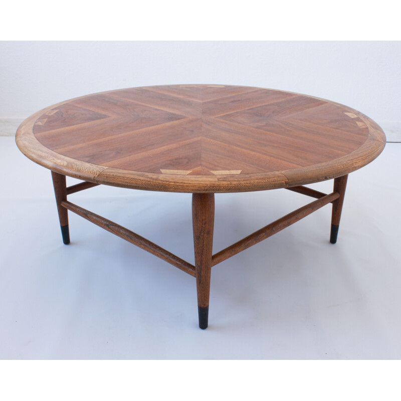 Walnut coffee table by Andre Bus for Lane